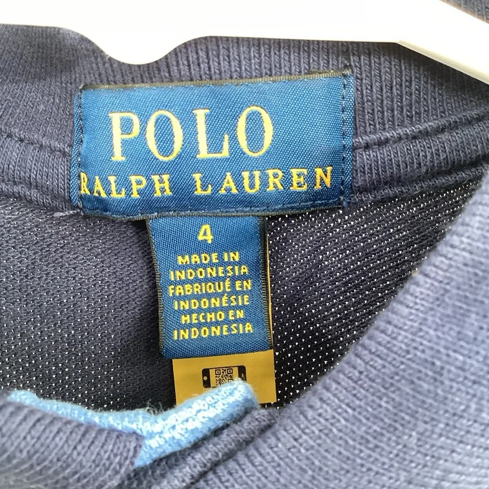 Boys Polo Ralph Lauren Big Pony Short Sleeve Golf Polo- Size‎ 4